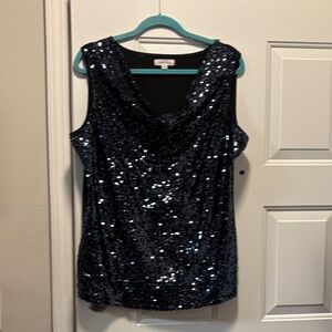 Calvin Klein Black Sequin Tank Top